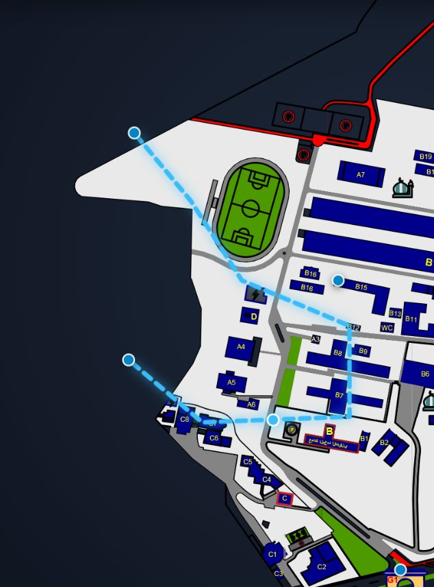 A guided route on the map